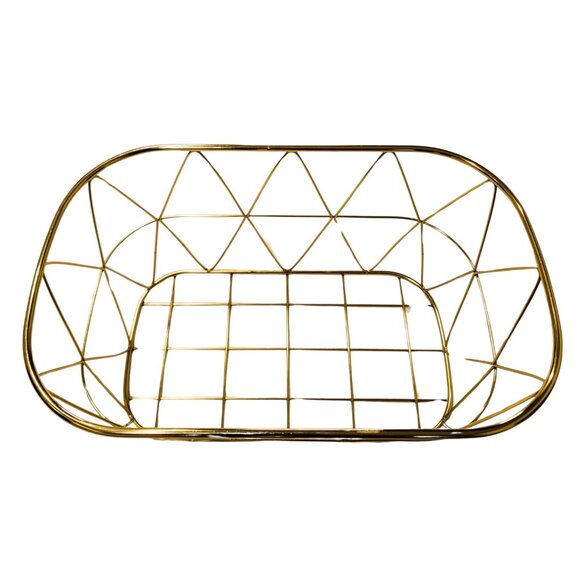 Vintage Brass Plated Home Decorative Basket - Excellent Condition - Picture 2 of 7